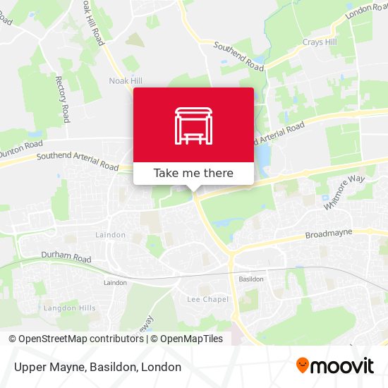 Upper Mayne, Basildon map