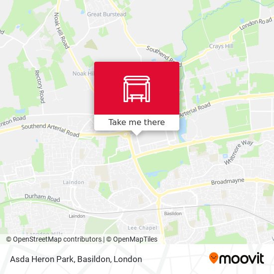 Asda Heron Park, Basildon map