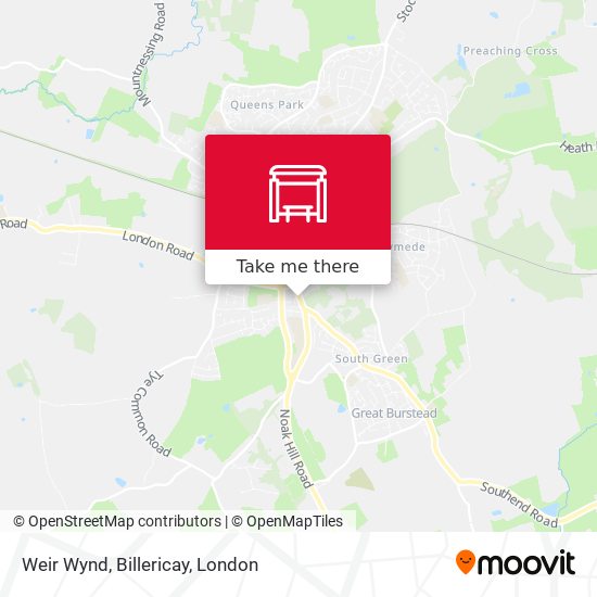 Weir Wynd, Billericay map