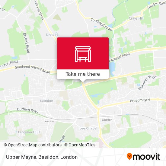 Upper Mayne, Basildon map