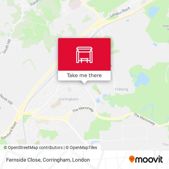 Fernside Close, Corringham map