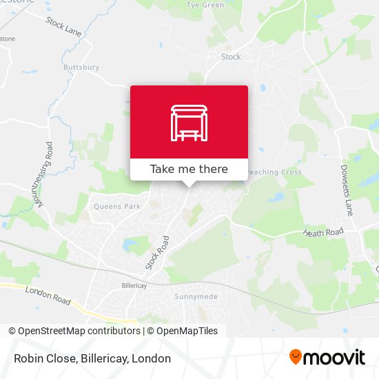 Robin Close, Billericay map