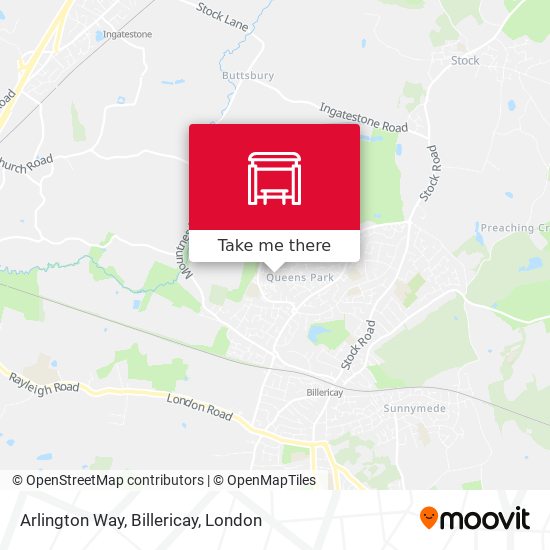Arlington Way, Billericay map