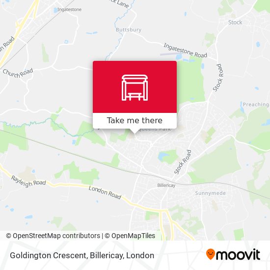 Goldington Crescent, Billericay map