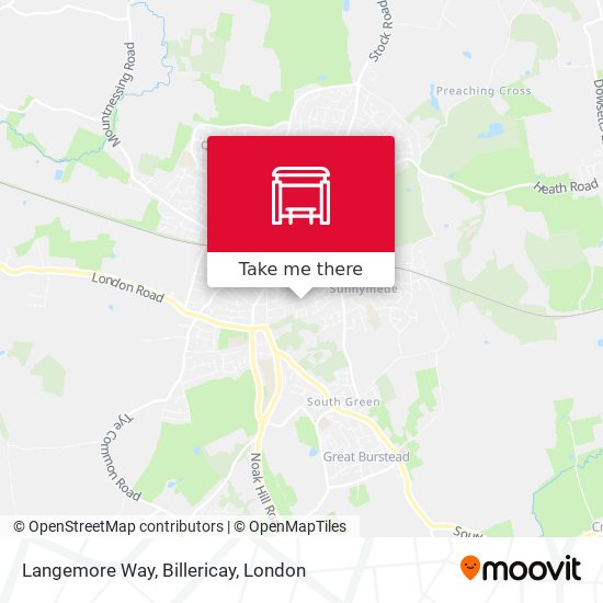 Langemore Way, Billericay map