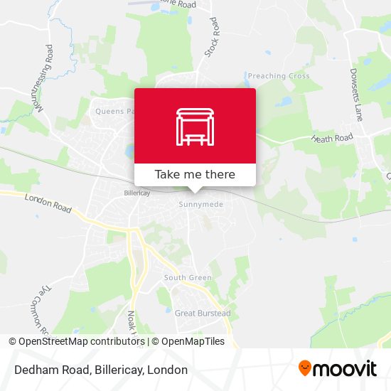 Dedham Road, Billericay map
