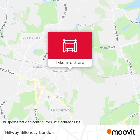 Hillway, Billericay map