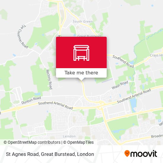 St Agnes Road, Great Burstead map