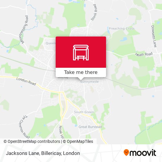 Jacksons Lane, Billericay map