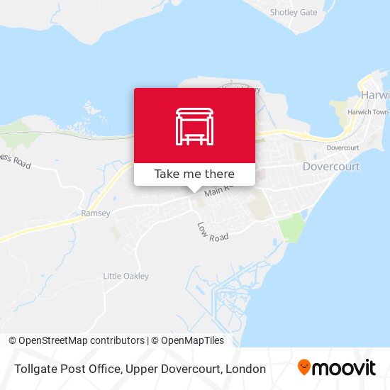 Tollgate Post Office, Upper Dovercourt map