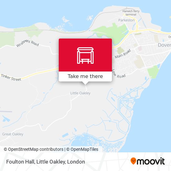 Foulton Hall, Little Oakley map