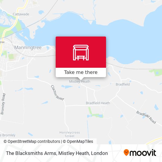 The Blacksmiths Arms, Mistley Heath map
