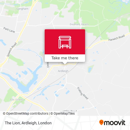 The Lion, Ardleigh map