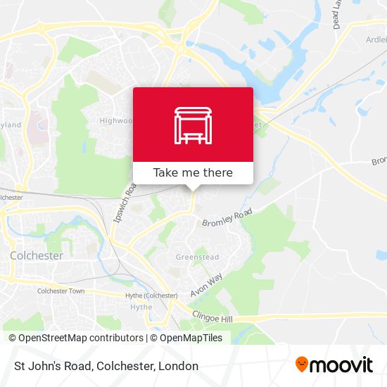 St John's Road, Colchester map