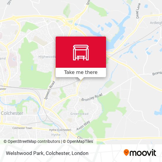 Welshwood Park, Colchester map
