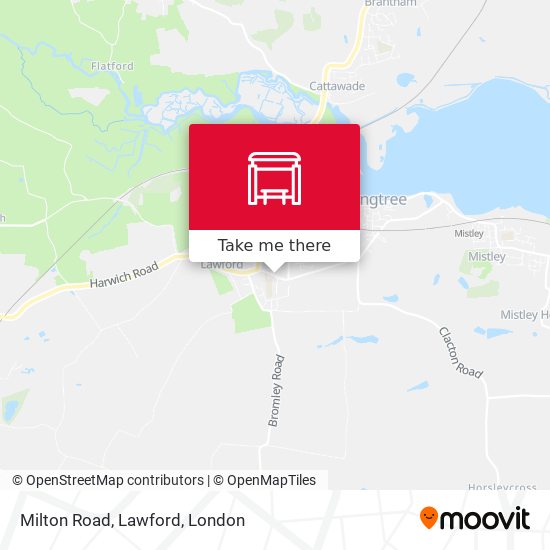 Milton Road, Lawford map