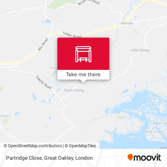 Partridge Close, Great Oakley map