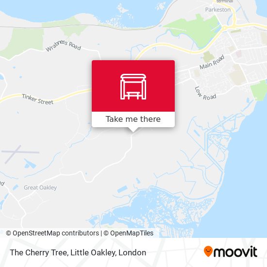 The Cherry Tree, Little Oakley map