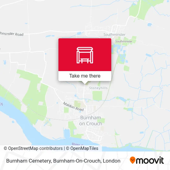 Burnham Cemetery, Burnham-On-Crouch map