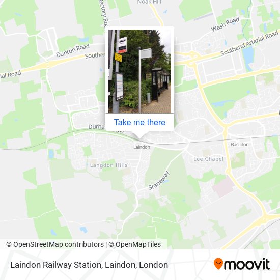 Laindon Railway Station, Laindon map