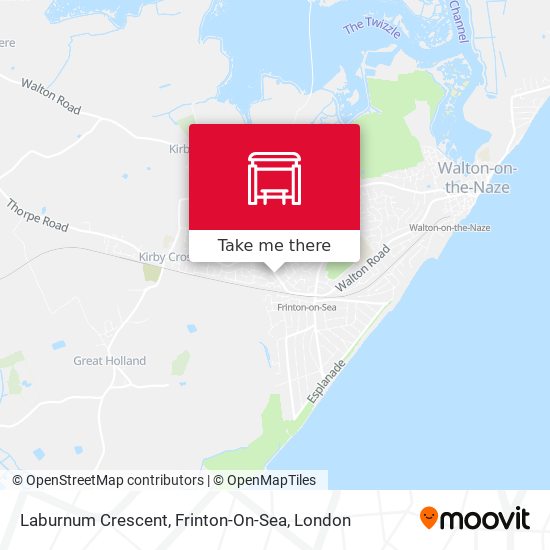 Laburnum Crescent, Frinton-On-Sea map