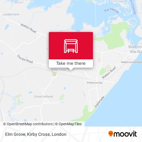 Elm Grove, Kirby Cross map