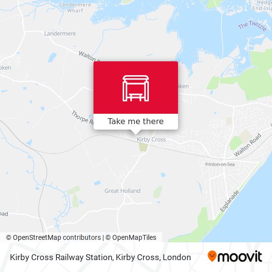 Kirby Cross Railway Station, Kirby Cross map