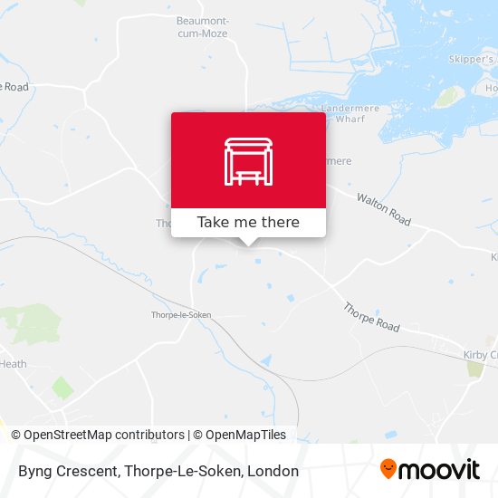 Byng Crescent, Thorpe-Le-Soken map