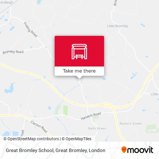 Great Bromley School, Great Bromley map