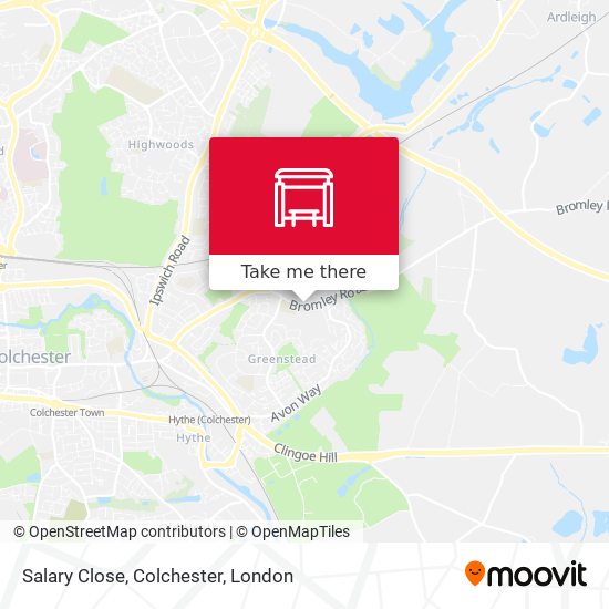 Salary Close, Colchester map