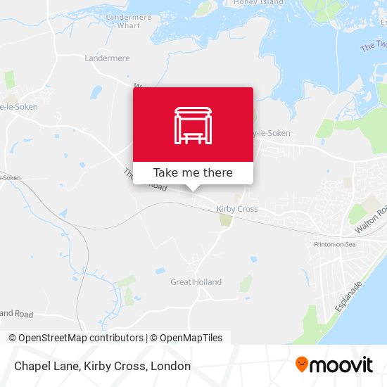 Chapel Lane, Kirby Cross map