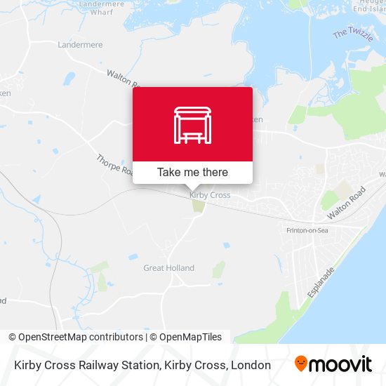 Kirby Cross Railway Station, Kirby Cross map