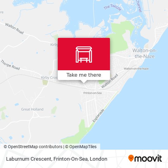 Laburnum Crescent, Frinton-On-Sea map