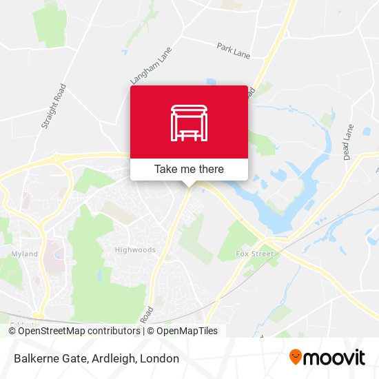 Balkerne Gate, Ardleigh map