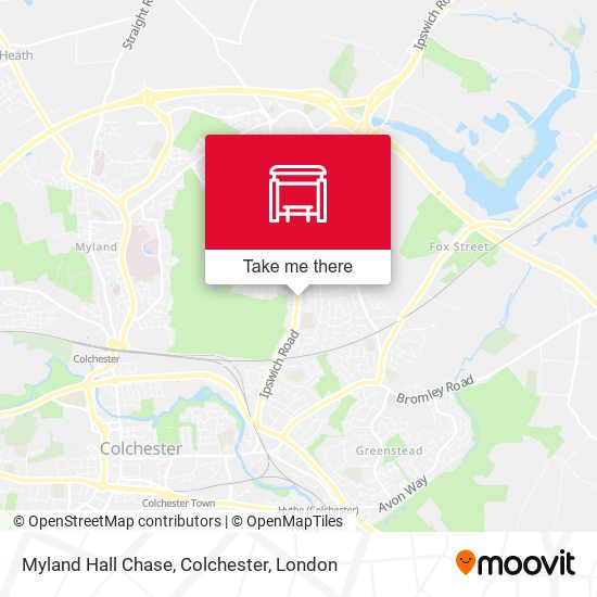 Myland Hall Chase, Colchester map