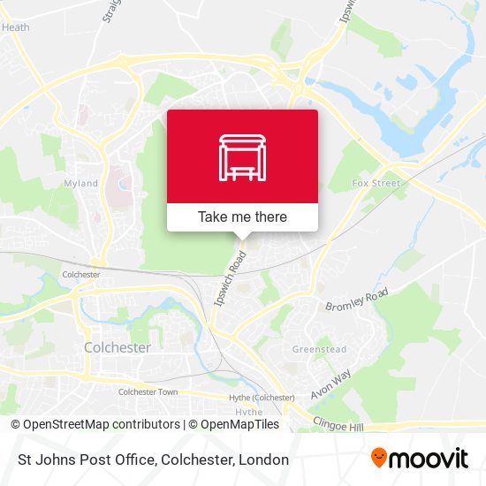 St Johns Post Office, Colchester map