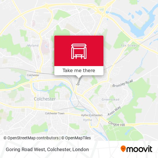 Goring Road West, Colchester map