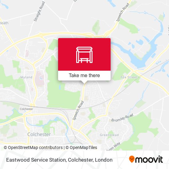 Eastwood Service Station, Colchester map