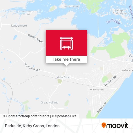 Parkside, Kirby Cross map