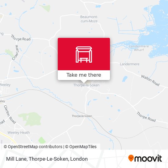 Mill Lane, Thorpe-Le-Soken map