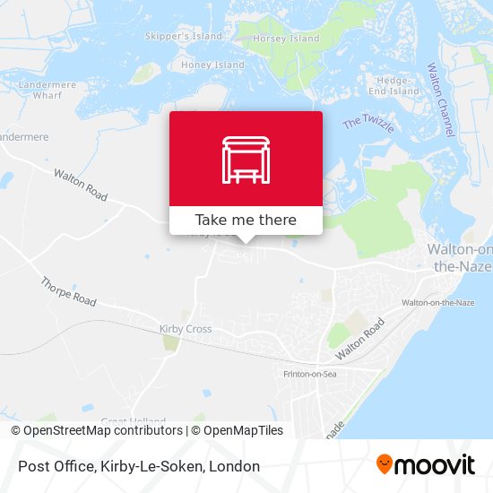 Post Office, Kirby-Le-Soken map