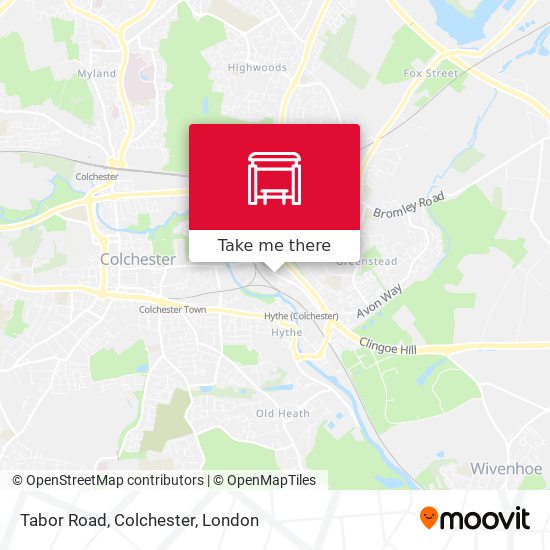 Tabor Road, Colchester map