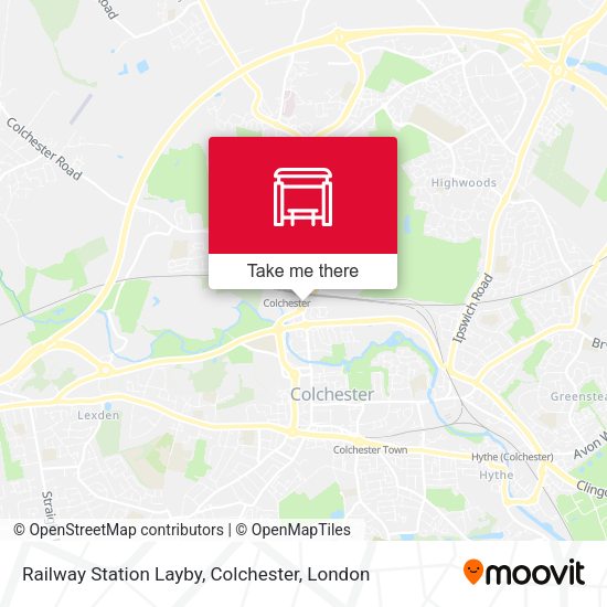 Railway Station Layby, Colchester map