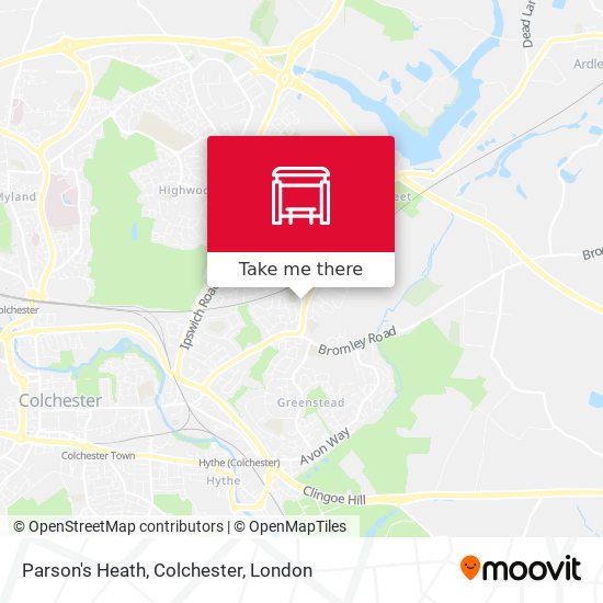 Parson's Heath, Colchester map