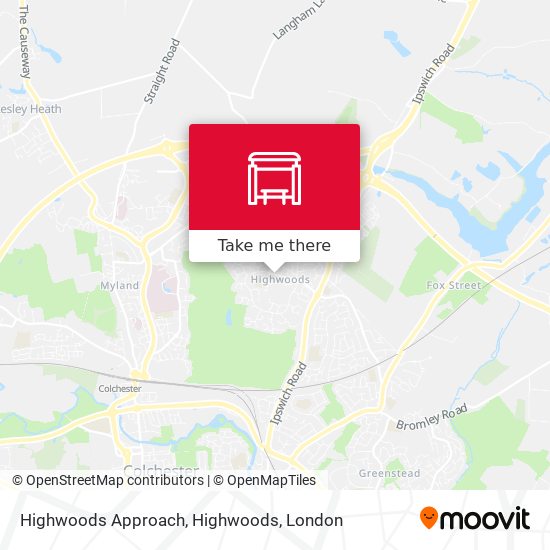 Highwoods Approach, Highwoods map