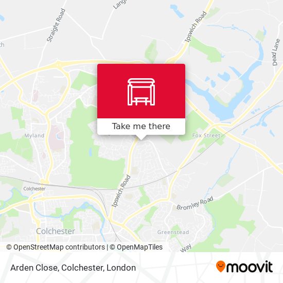 Arden Close, Colchester map