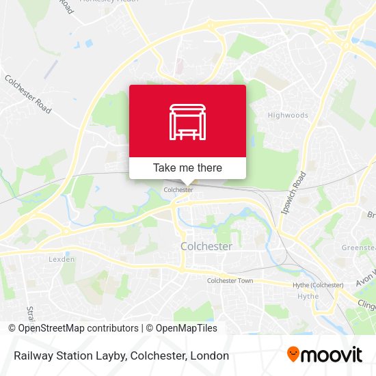 Railway Station Layby, Colchester map