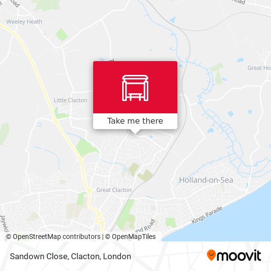 Sandown Close, Clacton map