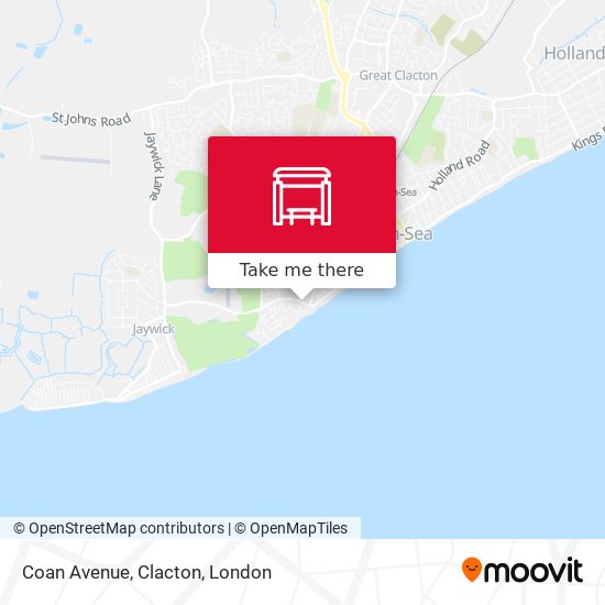 Coan Avenue, Clacton map