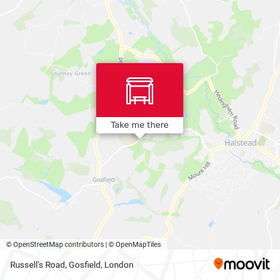 Russell's Road, Gosfield map